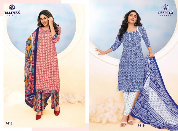 Deeptex Miss India Vol-74Cotton Printed Designer Patiyala Dress material